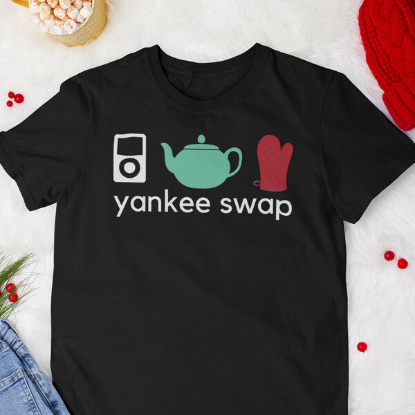 The Office Yankee Swap Christmas Episode Michael Scott Dunder Mifflin Jim Halpert Dwight Schrute Teapot iPod Unisex Softstyle T-Shirt