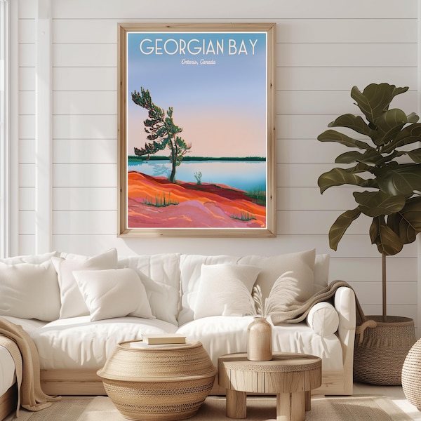 Georgian Bay Ontario Poster, cottage poster, art, lake print