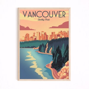 Vancouver Stanley Park Print, Colorful Wall Art