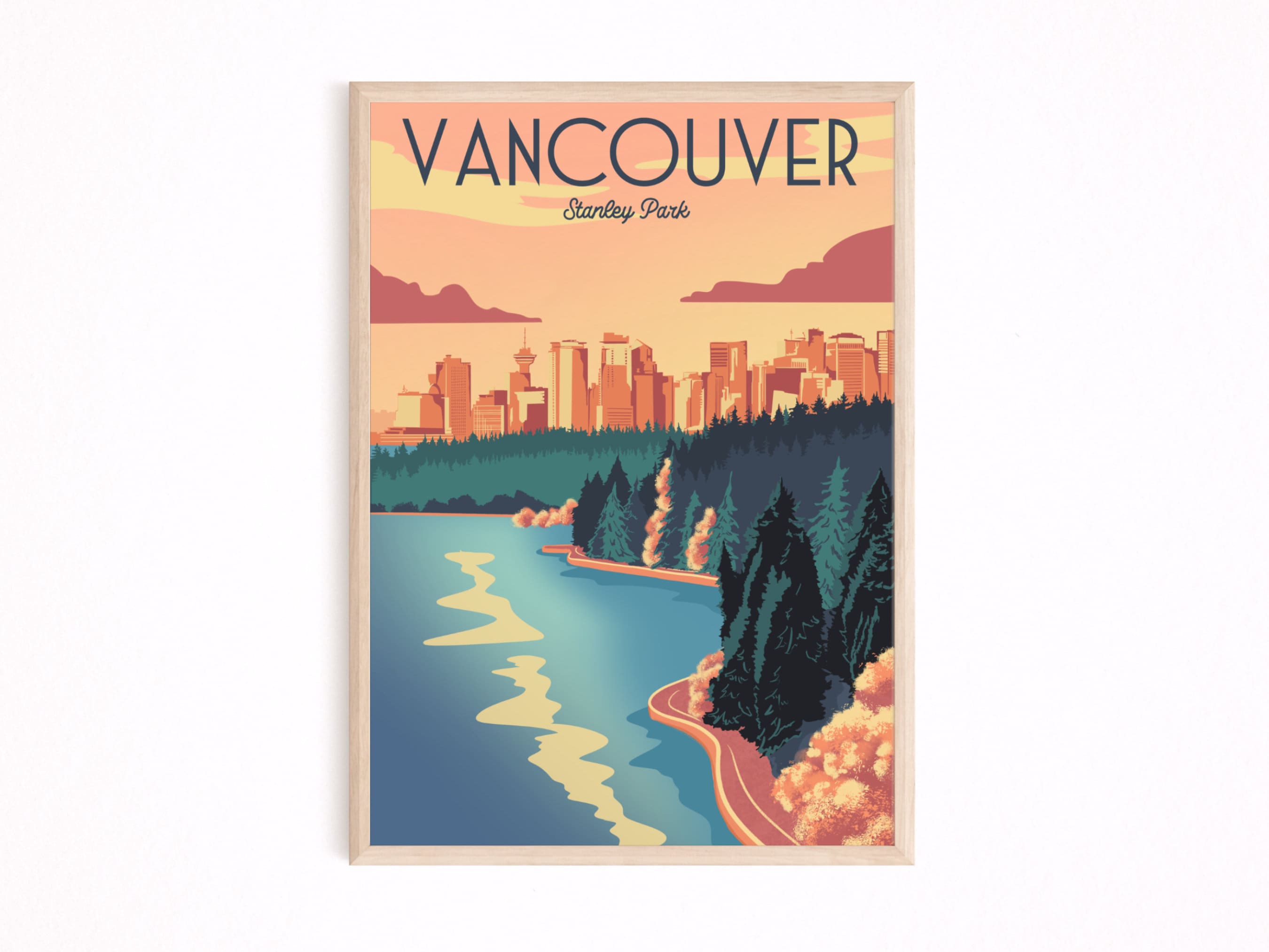 Vancouver Stanley Park Print, Colorful Wall Art - Etsy