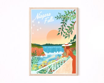 Niagara Falls Poster, Niagara Falls Druck, Ontario Kunst, kanadische Kunst