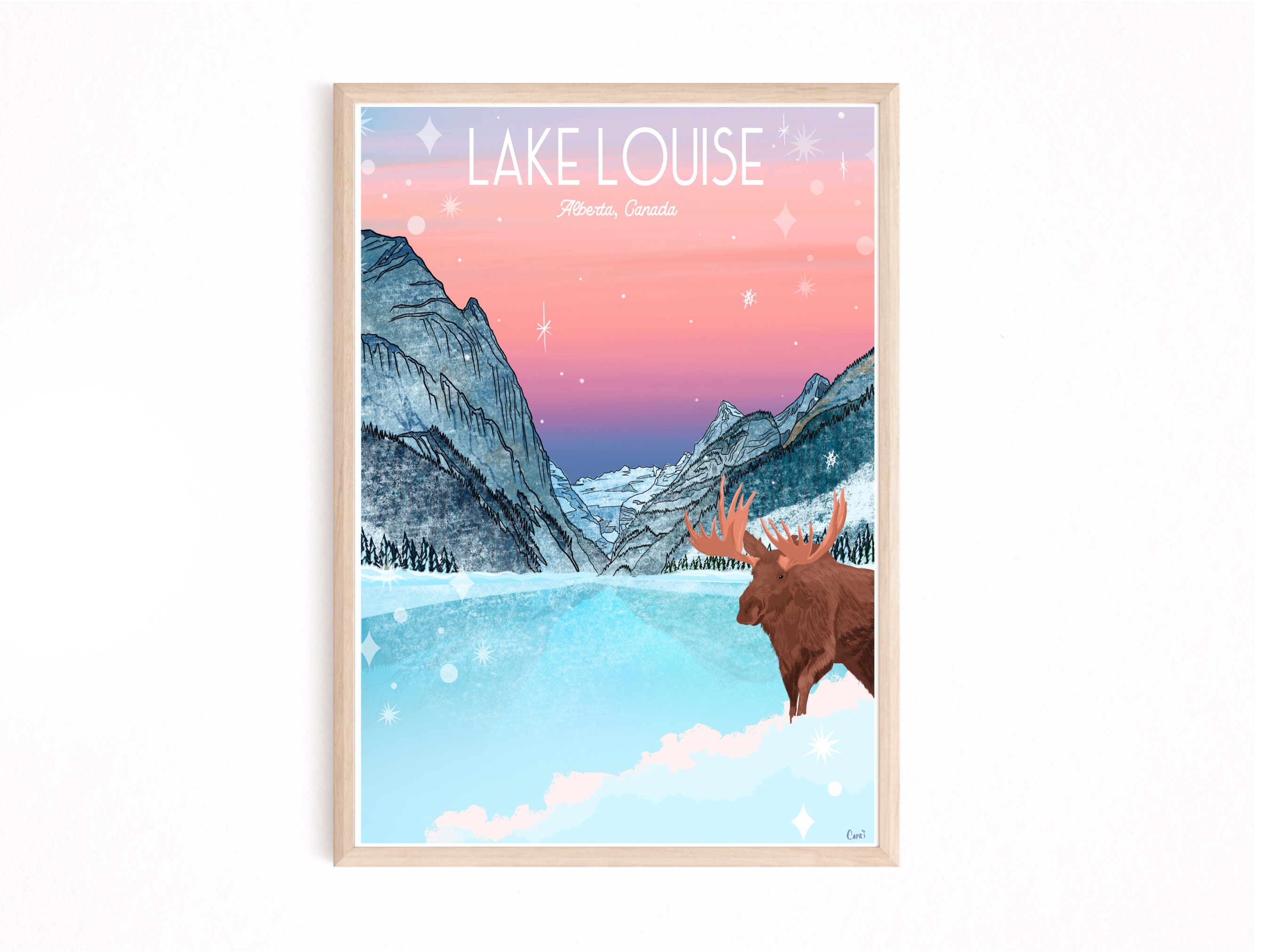Lake Louise poster, lake Louise print, vintage poster, Alberta print, Banff print, Canadian print