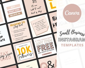Small Business Instagram Templates, Marketing Small Business, Canva Template, Pink Instagram Templates, Product Social Media
