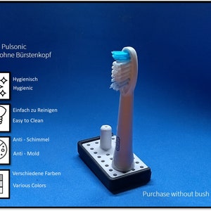 Oral-B Pulsonic toothbrush stand with drip tray, attachment head holder square design version for the bathroom Hygienic