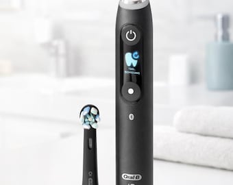 Tandenborstelhouder met lekbak en opzetstuk, modern design voor de badkamer, hygiënisch voor Oral-B iO-borstels