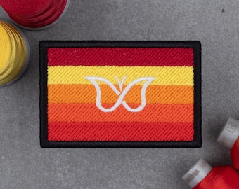 ADHD Pride Flag Embroidered Patch | Neurodivergence, Neurodiversity, Hyperactive | Hook and Loop, Iron-on & Sew-on Patches