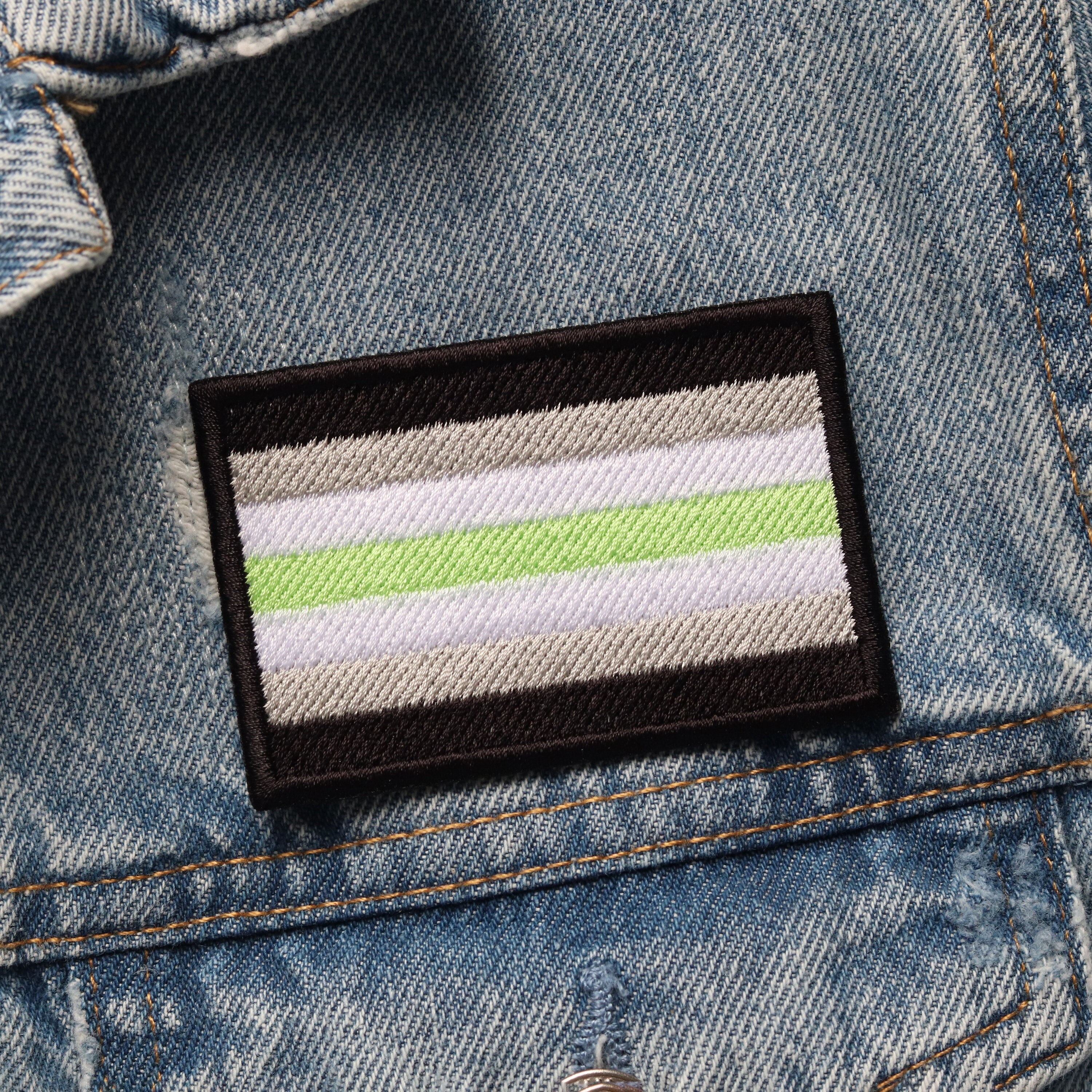 Trans Patch Agender Flag Embroidered Patch | LGBT Trans Nonbinary Genderless | Hook ...