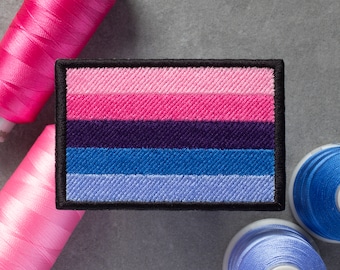 Omnisexual Flag Embroidered Patch | LGBT Omni Omniromantic | Hook and Loop, Iron-on & Sew-on Patches