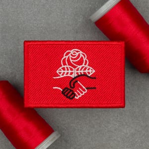 Democratic Socialists (DSA) Flag Embroidered Patch | Socialism Political | Hook and Loop, Iron-on & Sew-on Patches