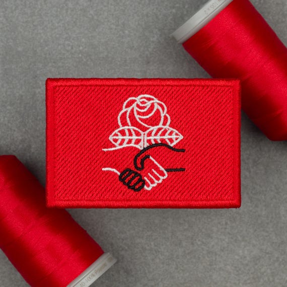 Democratic Socialists (DSA) Flag Embroidered Patch | Socialism Political | Hook and Loop, Iron-on & Sew-on Patches