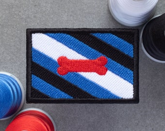 Puppy Play Flag Embroidered Patch | Pup Play | Hook and Loop, Iron-on & Sew-on Patches