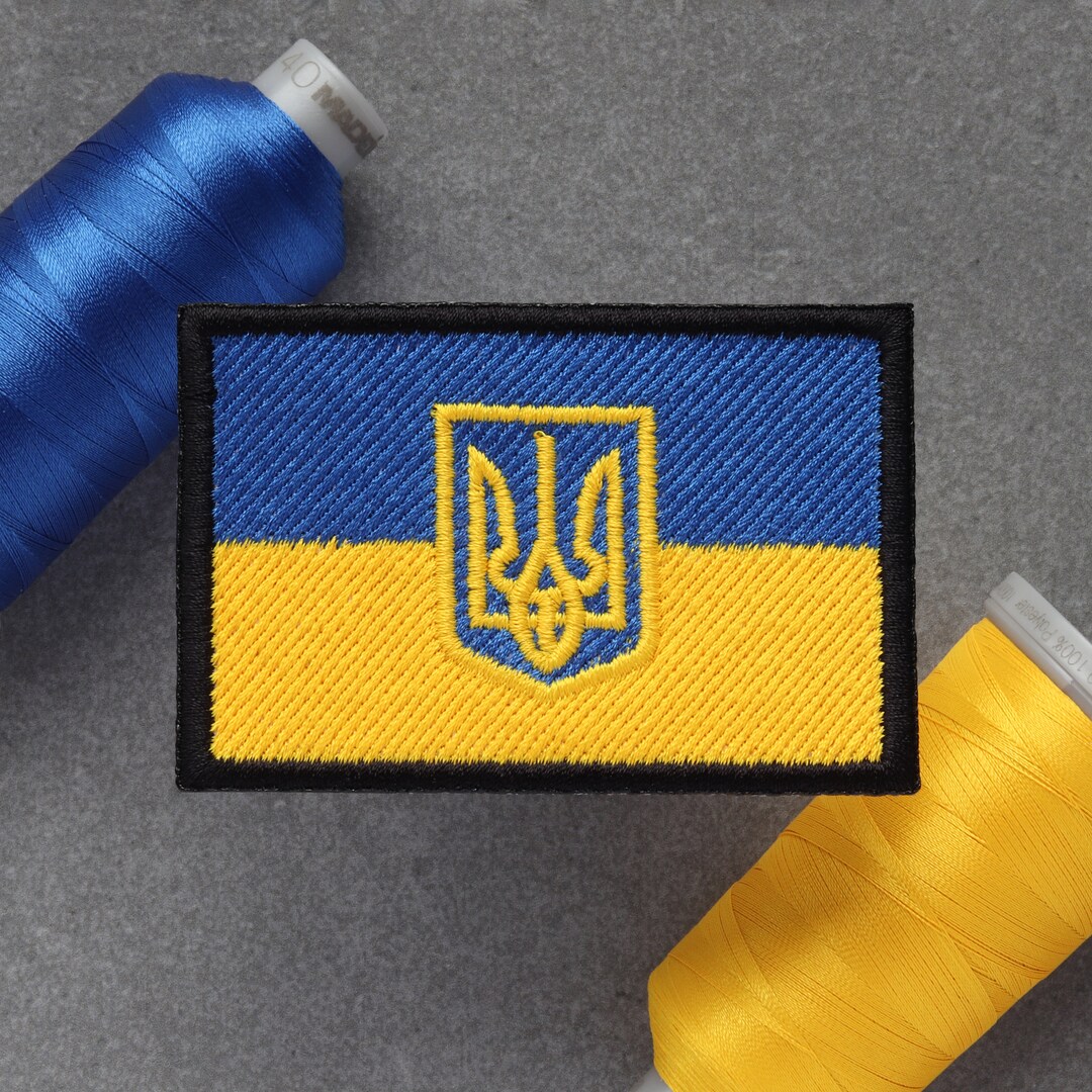 Ukraine Flag Embroidered Patch | Slava Ukraini, Anti-war | Hook and ...