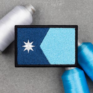 Minnesota Flag Embroidered Patch | United States USA | Hook and Loop, Iron-on & Sew-on Patches