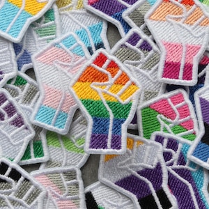 LGBTQ+ Pride Fists | Embroidered Patch | Iron-on & Sew-on Patches