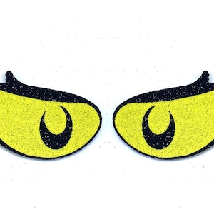 6 Pack of Christmas Mean Monster Glitter Felt Eyes for Amigurumi Multiple Sizes Available