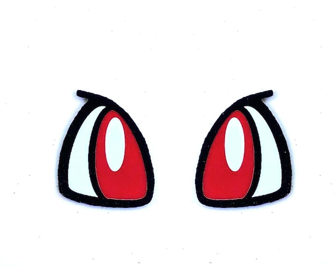 6 Pack, 3 Pack or Bulk Felt Eyes with Lashes for Amigurumi, Crochet, Red, Knit, Plushie, Glitter, Kawaii