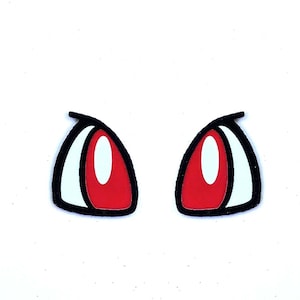 6 Pack of Red Monster Felt Eyes for Amigurumi Multiple Sizes Available