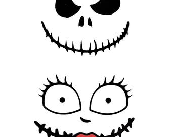 Felt Faces for Amigurumi, Crochet, Plushie, Skeleton Boy, Girl, Halloween Eyes