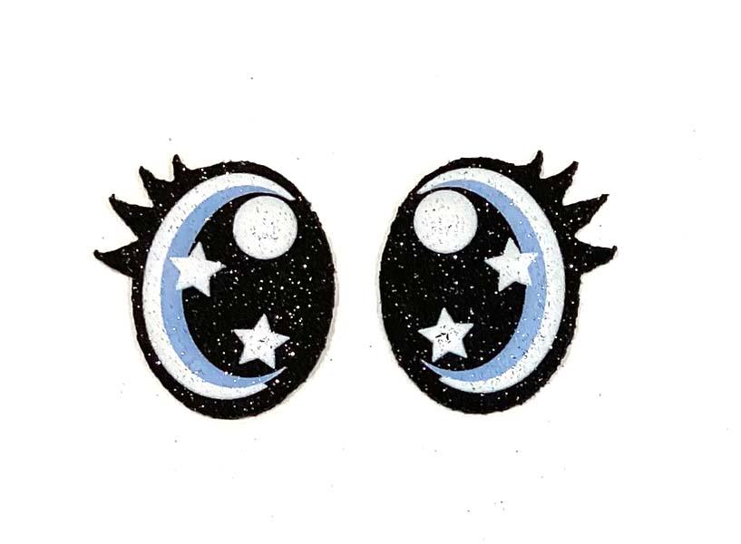 6 Pack of Cute Felt Eyes for Amigurumi with Lashes, Crochet Plushie Eyes, Multiple Sizes Available - Thumbnail 6