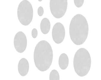 Lot de 20 ovales en feutrine blanche pour amigurumi, yeux vierges en feutrine, plusieurs tailles disponibles
