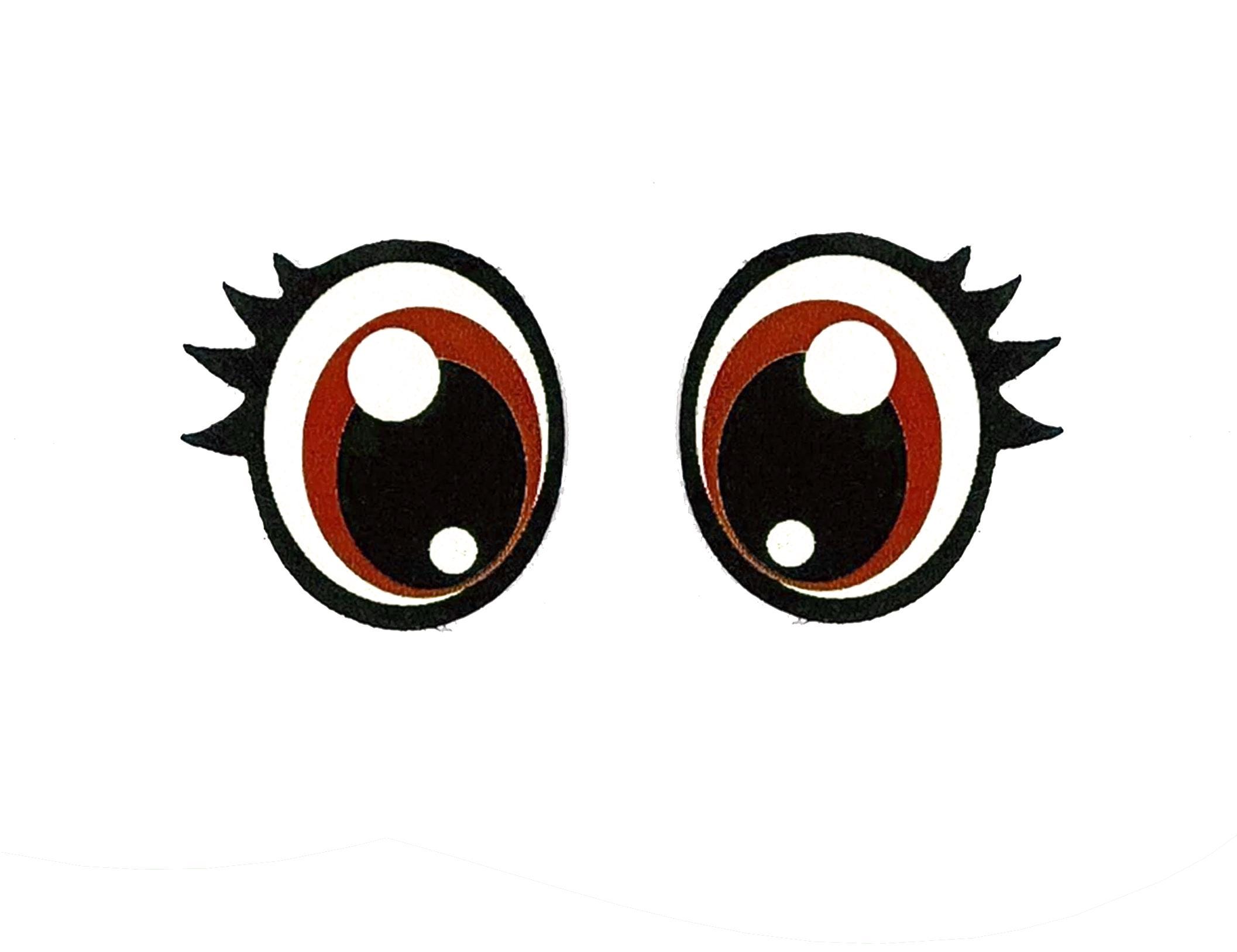 3 Pack of Oval Glitter Felt Eyes for Amigurumi with Lashes, Kawaii, Multicolor, Crochet, Plushie Multiple Sizes Available - Thumbnail 5