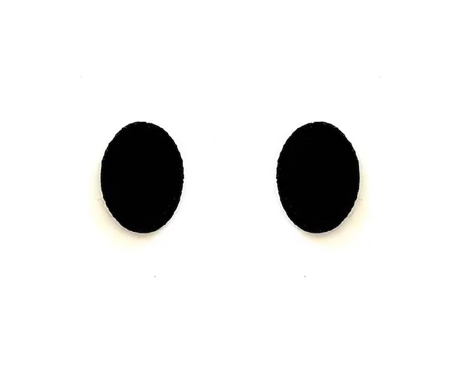 6 Pack of Oval Felt Eyes For Amigurumi, Felt Eye Blanks