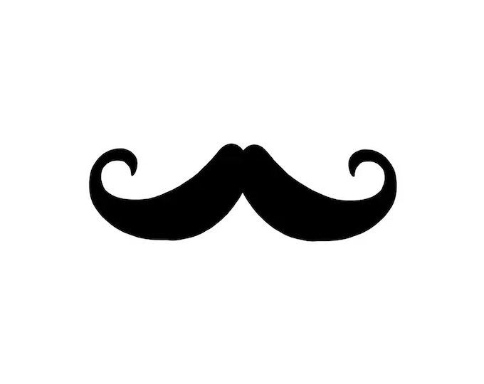 6 Pack of Felt Moustaches for Amigurumi, Face, Crochet, Knit, Plushie