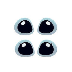 6 Pack of Alien Felt Eyes for Amigurumi, .75 to 2.5 inch , Crochet, Plushie Eyes, Hawaiian, Crafts and Dolls Multiple Sizes Available