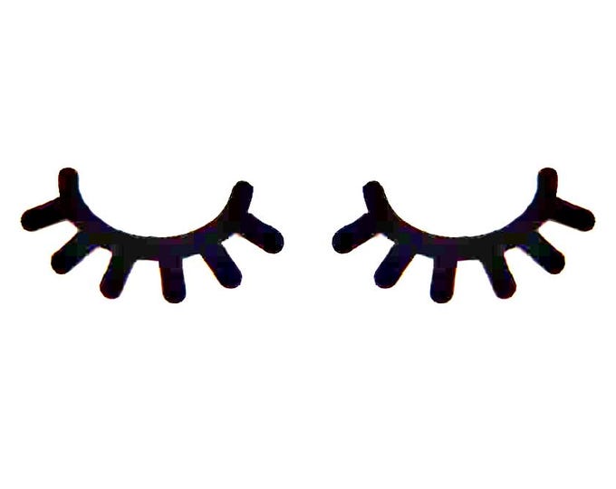 8 Pack of Sleepy Felt Eyes for Amigurumi, Sleeping, Eyelashes, Lashes, Squinting, Closed Eyes