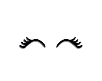 8 Pack of Sleepy Felt Eyes for Amigurumi, Sleeping, Eyelashes, Lashes, Squinting, Closed Eyes