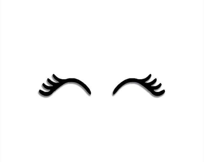 8 Pack of Sleepy Felt Eyes for Amigurumi, Sleeping, Eyelashes, Lashes, Squinting, Closed Eyes