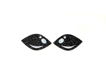 Alien Felt Eyes for Amigurumi, Crochet, Kawaii Plushies