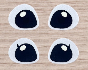 Alien Felt Eyes for Amigurumi, Crochet, Plushie, Kawaii, Cosmic Crafting
