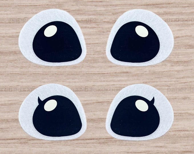 Alien Felt Eyes for Amigurumi, Crochet, Plushie, Kawaii, Cosmic Crafting