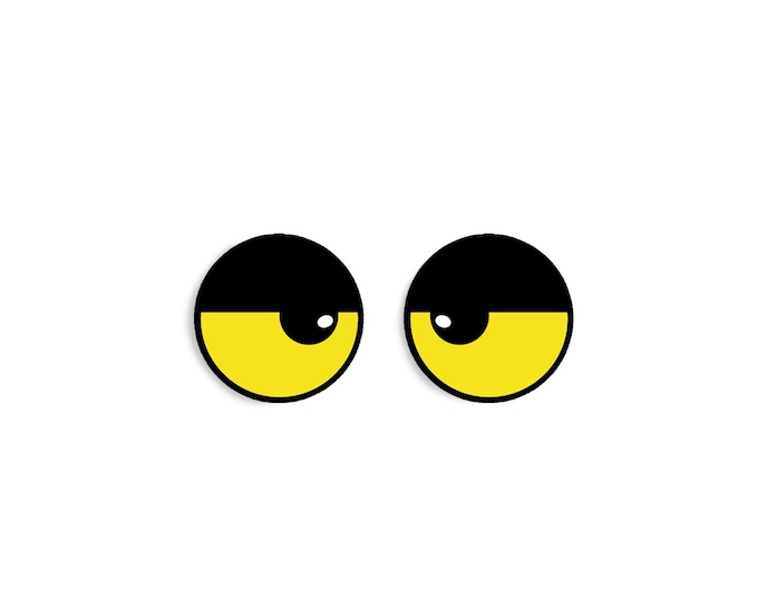 Felt Eyes for Amigurumi, Crochet, Knitting, Kawaii Plushies (Yellow Glitter)