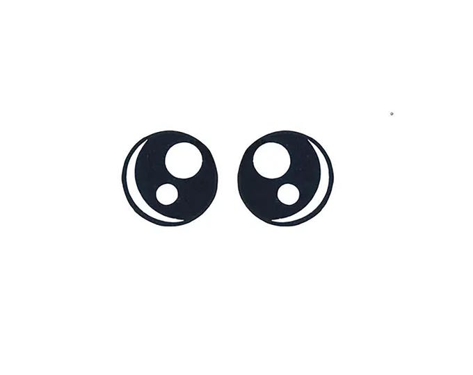 Felt Eyes for Amigurumi, Crochet, Plushie, Glitter, Kawaii (3, 6, 12, 24, 48 pairs)