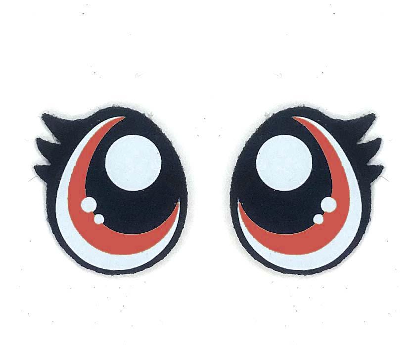 6 Pack of Pouty Felt Eyes for Amigurumi, Sad Eyes, with Lashes, Multiple Sizes Available - Thumbnail 6