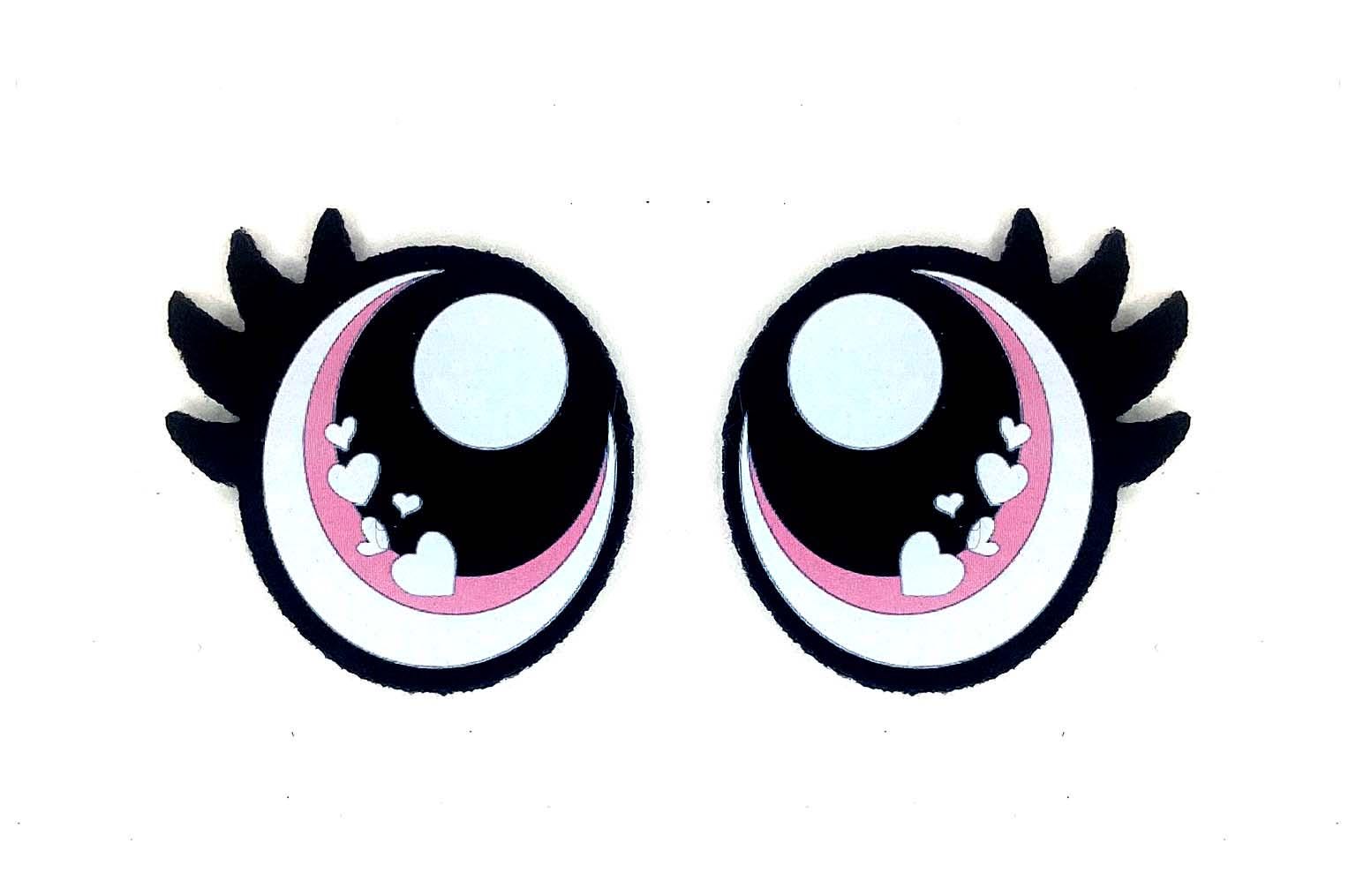 6 Pack of Heart Felt Eyes for Amigurumi, with Lashes, Hearts, Valentine, Multiple Sizes Available - Thumbnail 2