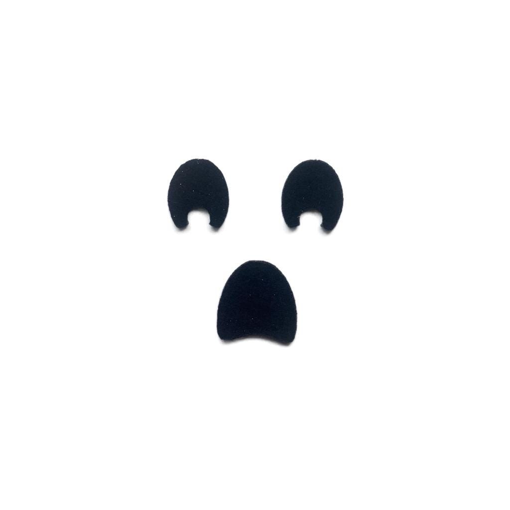 3 Pack Ghost Felt Faces Nose Mouth Combo for Amigurumi Multiple Sizes Available - Thumbnail 4