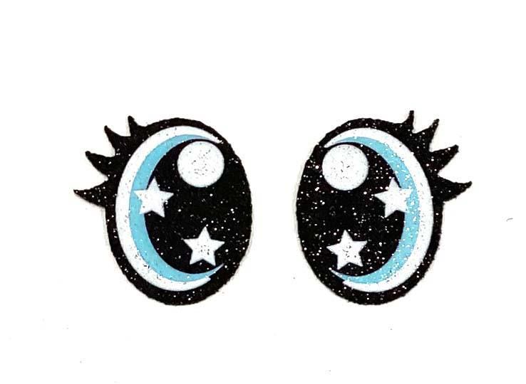 6 Pack of Cute Felt Eyes for Amigurumi with Lashes, Crochet Plushie Eyes, Multiple Sizes Available - Thumbnail 7
