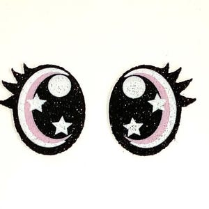 3 Pack of Felt Amigurumi Eyes with Eyelashes image 3