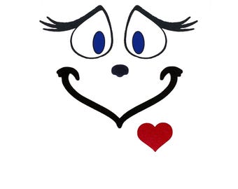 3 Pack of Felt Christmas Meanie Monster Faces for Amigurumi, Retro Christmas