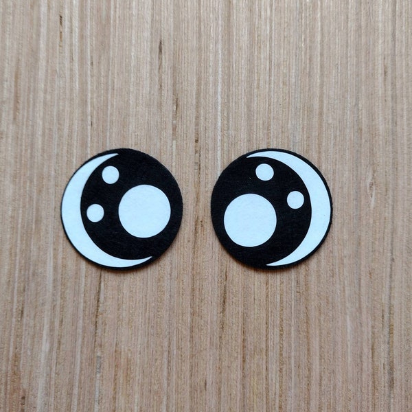 6 Pairs of Round Felt Eyes *Multiple Sizes Available*