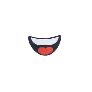 6 Red Felt Smiling Mouths for Amigurumi, Mouth with Tongue, Multiple Sizes Available