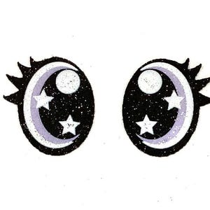 3 Pack of Felt Amigurumi Eyes with Eyelashes image 5