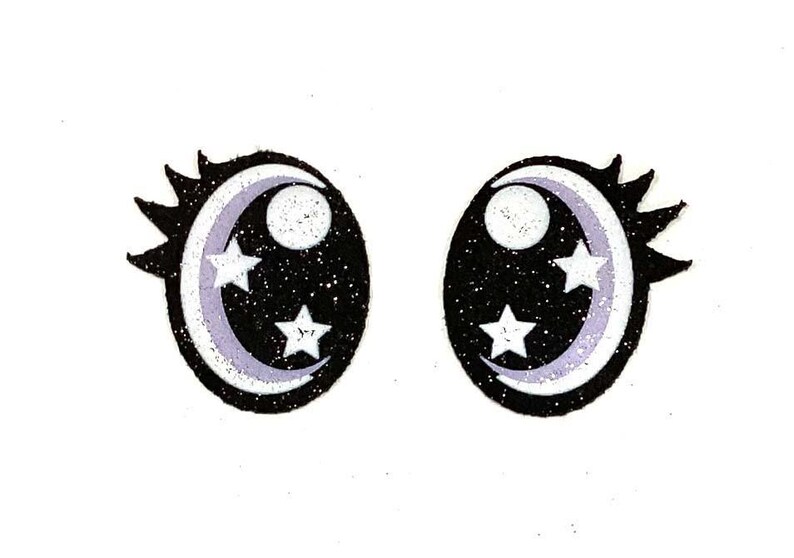 3 Pack of Felt Amigurumi Eyes with Eyelashes image 5