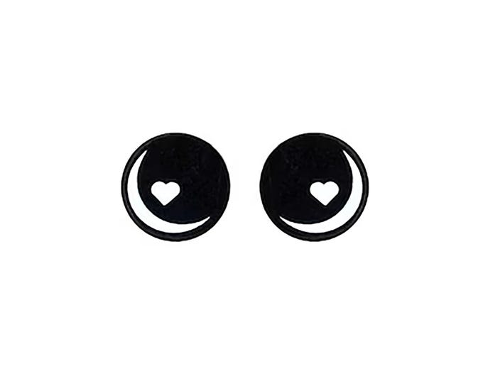 Glitter Heart Felt Eyes for Amigurumi, Crochet, Plushies (3, 6, 12, 24, 48 Pack)