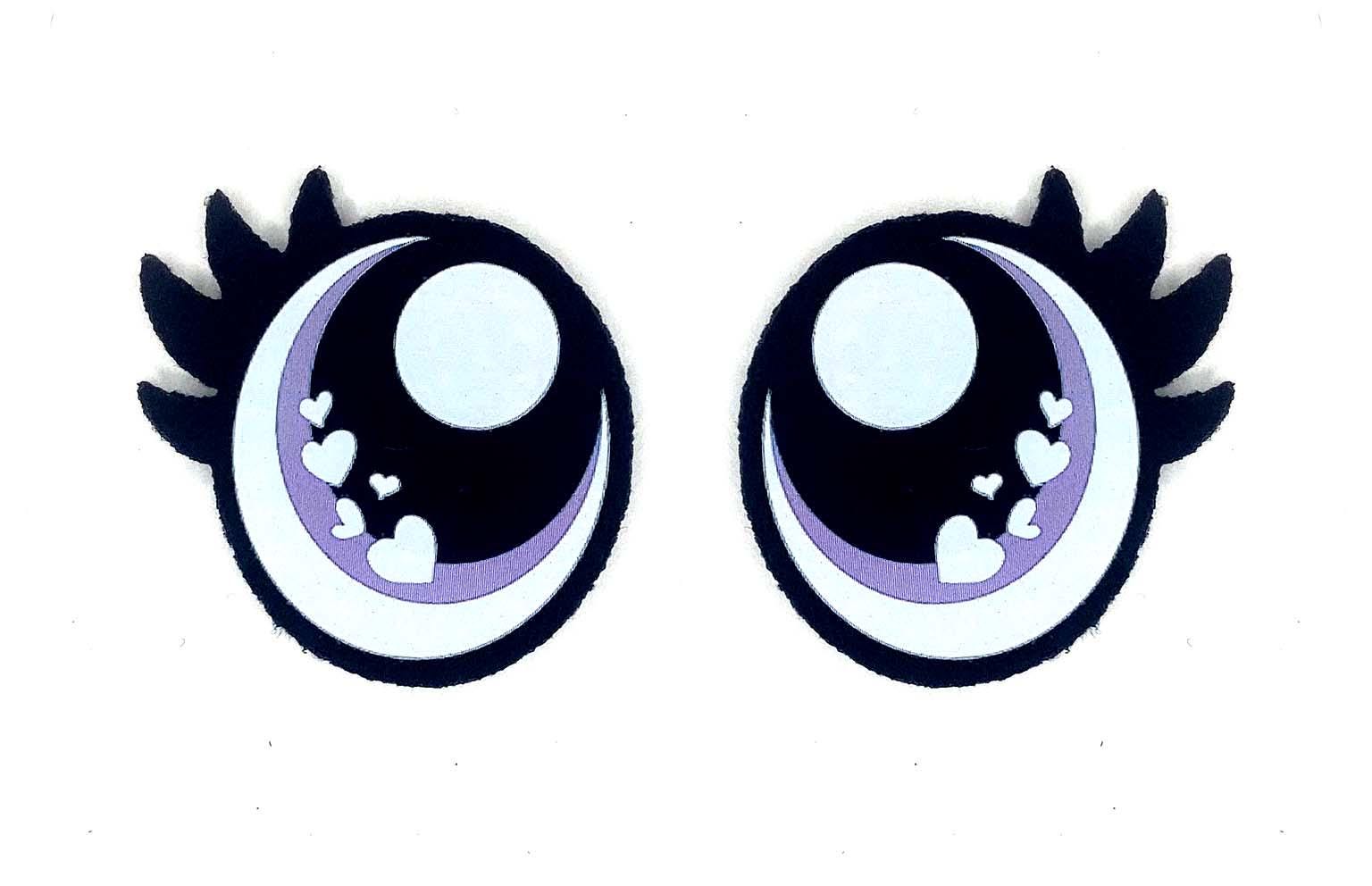 6 Pack of Heart Felt Eyes for Amigurumi, with Lashes, Hearts, Valentine, Multiple Sizes Available - Thumbnail 3