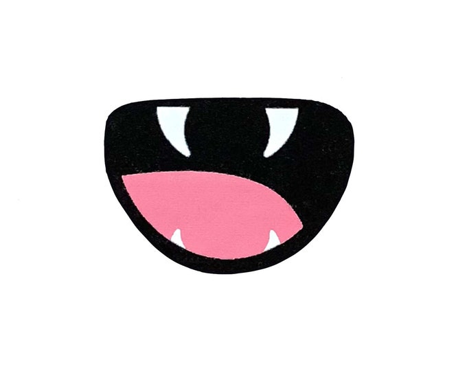 6 Pack Felt Vampire Mouths for Amigurumi, Halloween Crochet Plushie Accessories