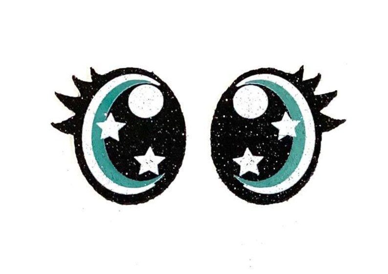 3 Pack of Felt Amigurumi Eyes with Eyelashes image 4